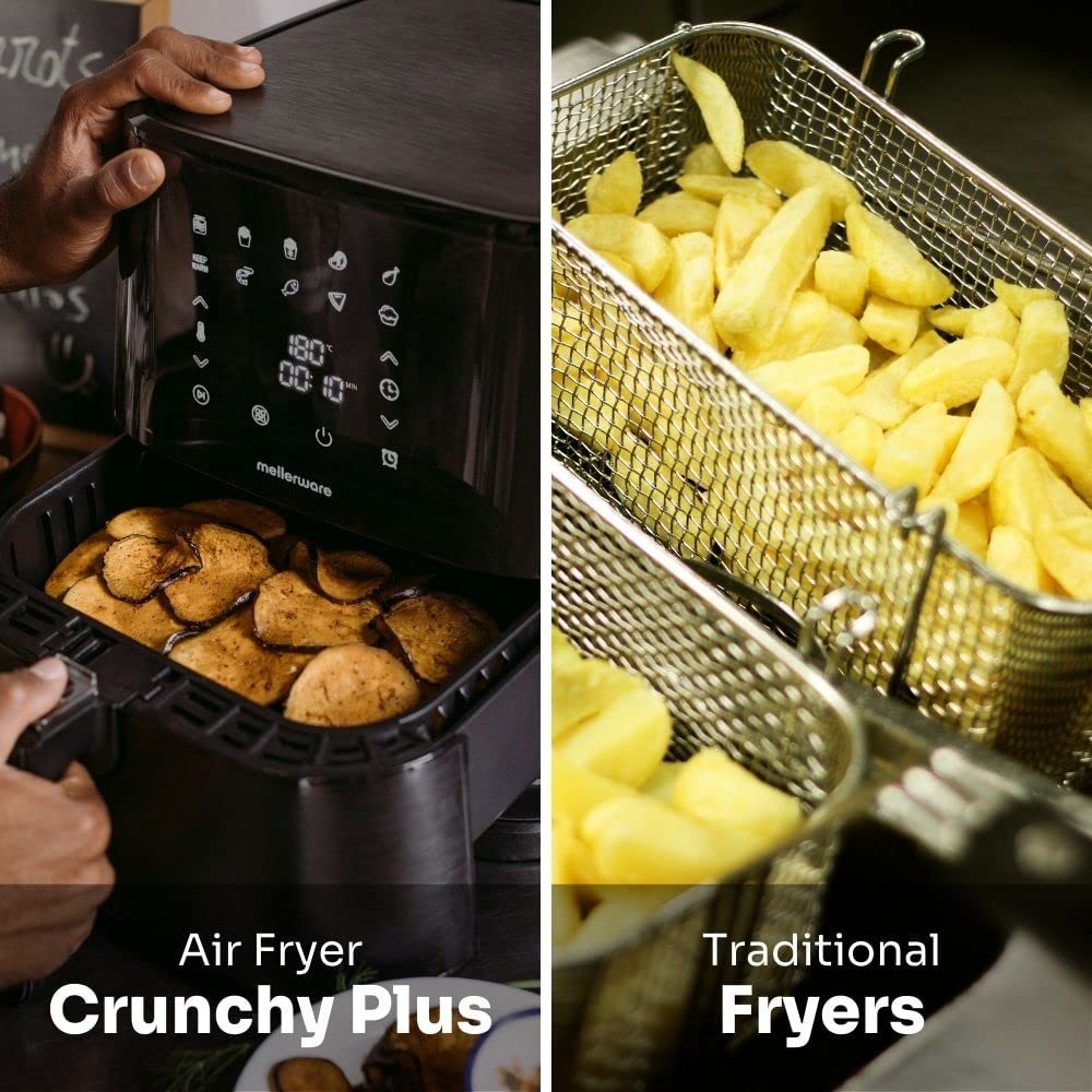 Mellerware Crunchy! Plus Negra XL 5,5 L comida saludable